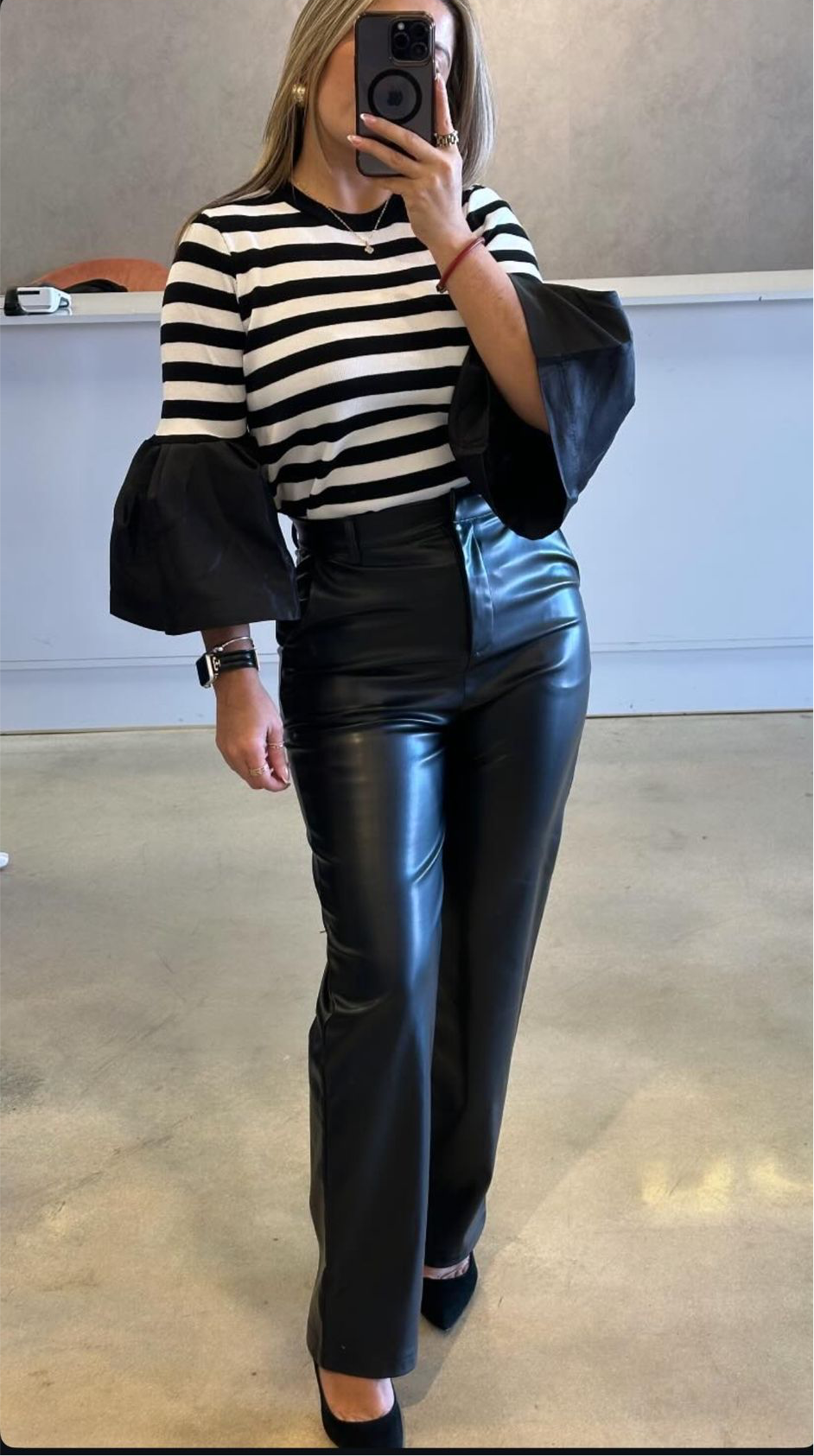 Black and White Sweater Top