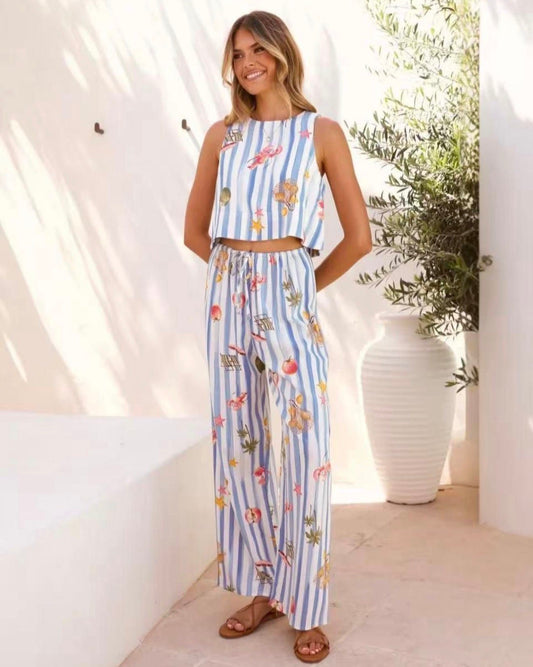 Striped Sea Shell Pant Set