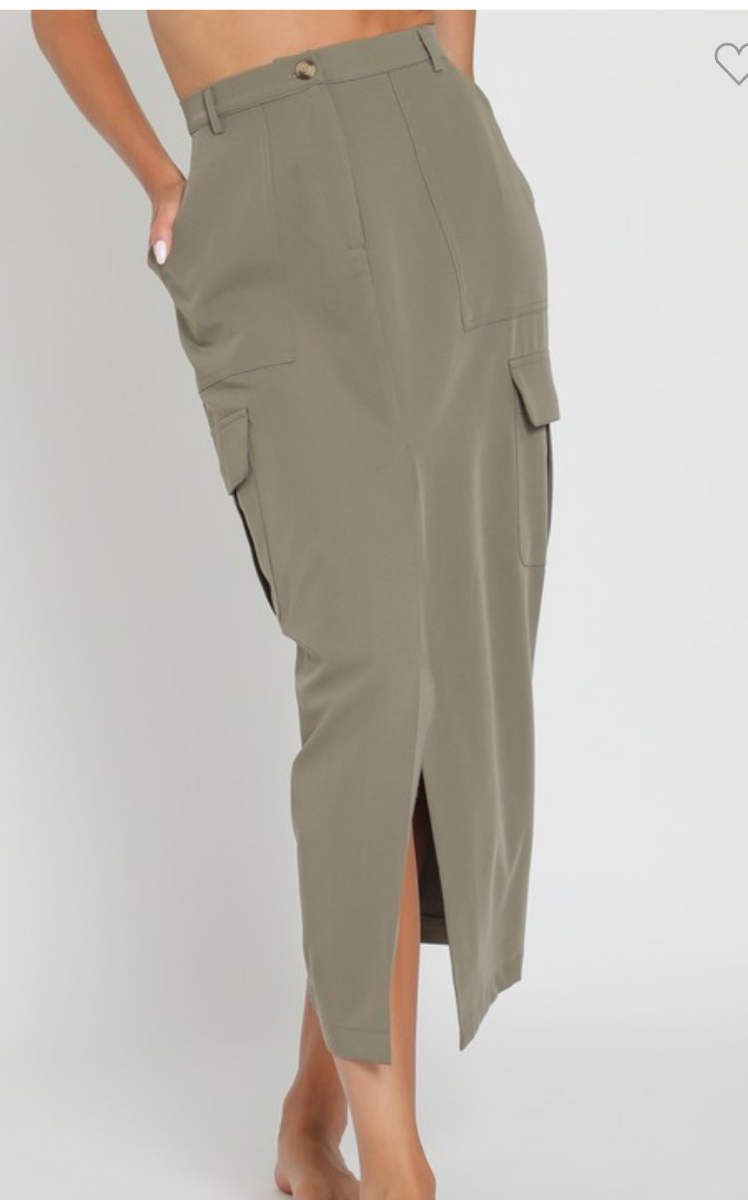 Cargo Olive Skirt