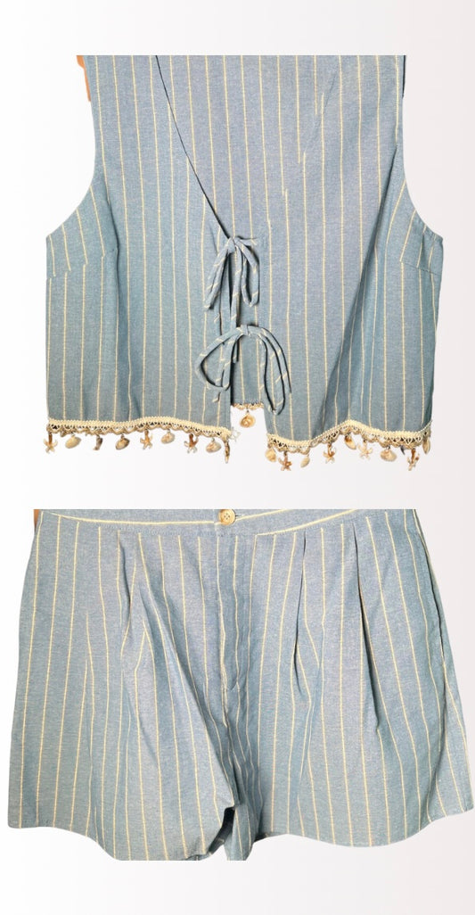 Seashell Stripe Short Set