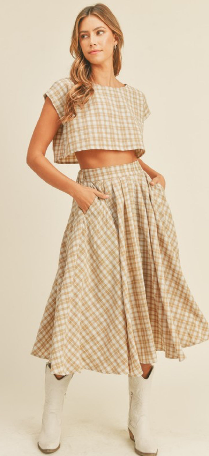 Maxi Plaid Skirt