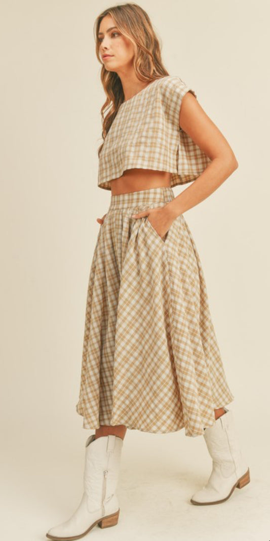 Maxi Plaid Skirt