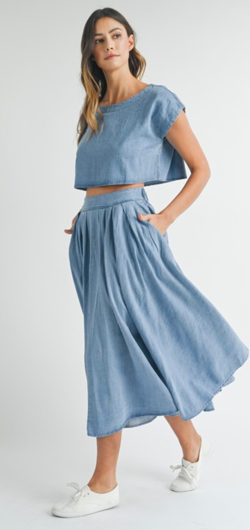 Perfect Denim Skirt Set