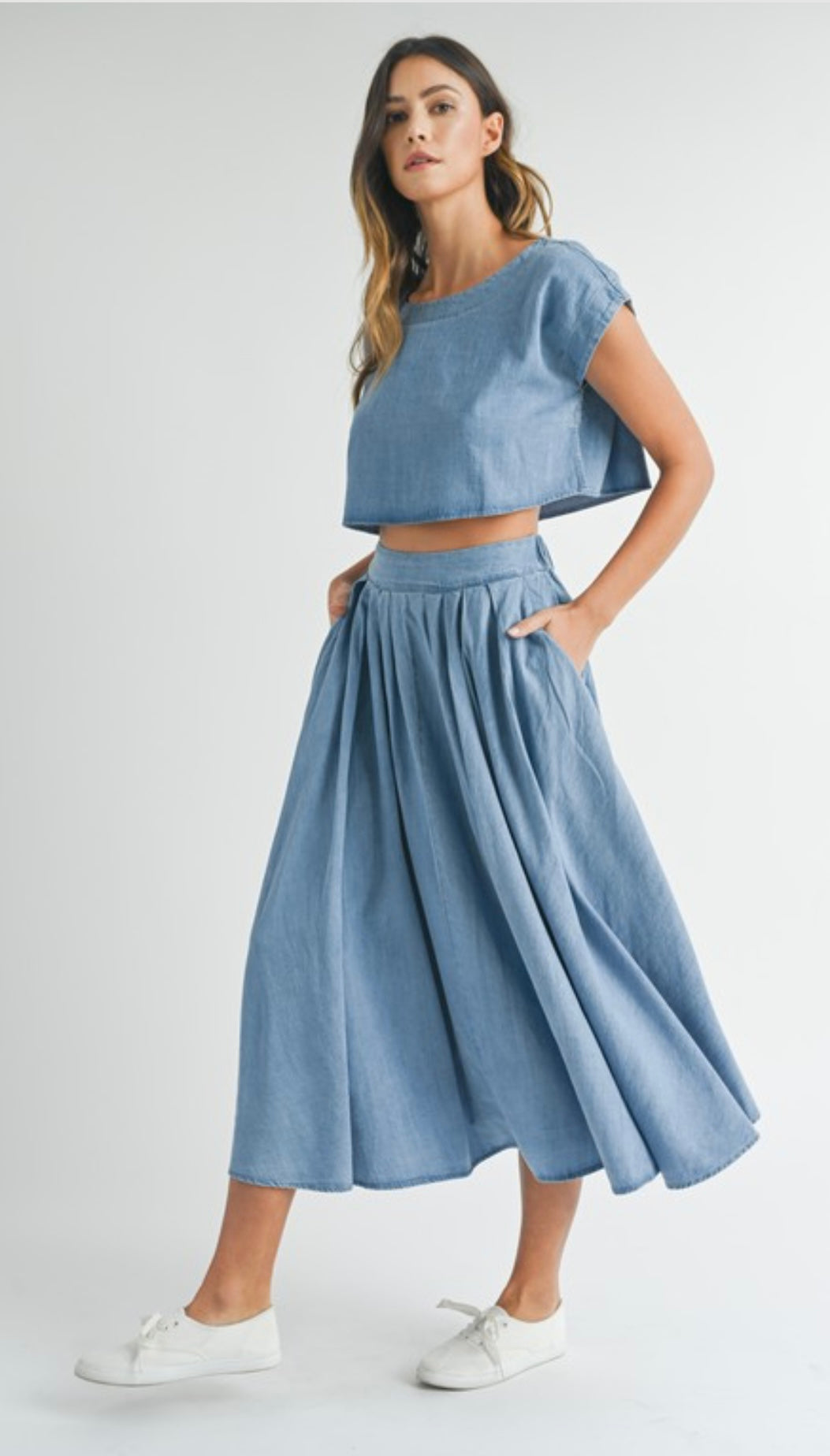 Perfect Denim Skirt Set