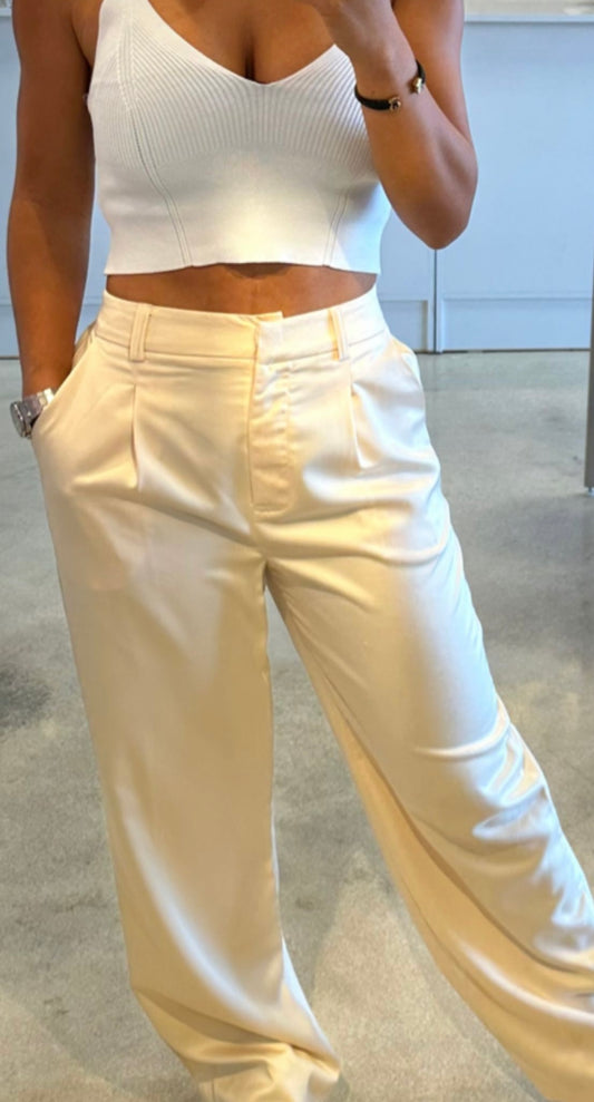 Silk Champagne Pants