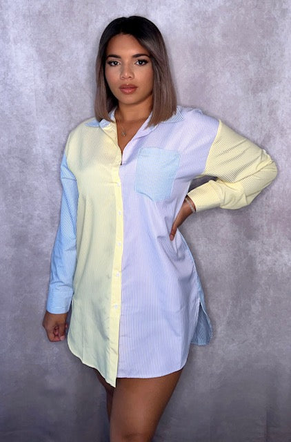 Long sleeve shirt dress