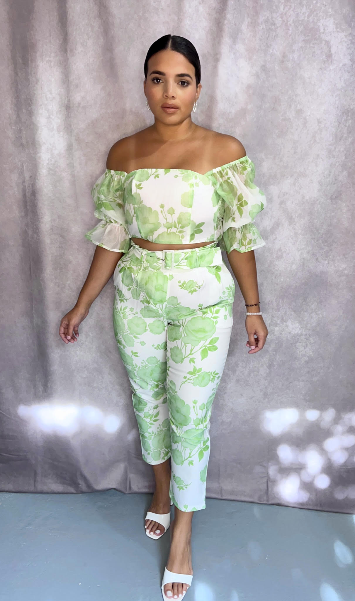 FLOWER PRINT PANT SET