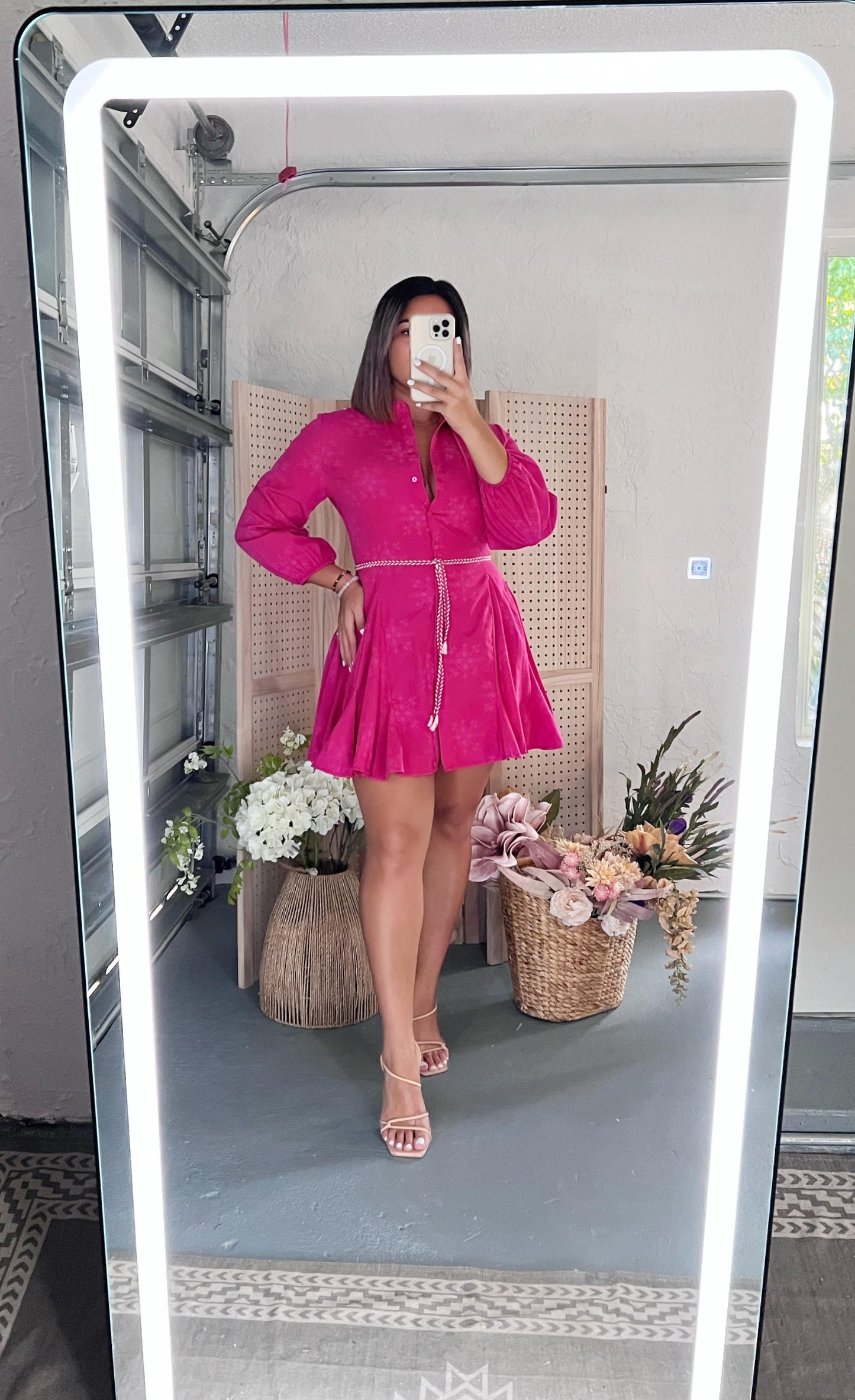 FLARE PINK DRESS